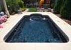 A Roman 19 model fiberglass pool